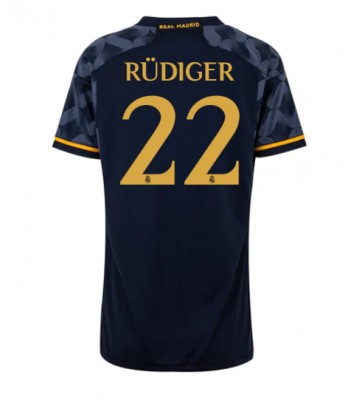 Real Madrid Antonio Rudiger #22 Replica Away Stadium Shirt for Women 2023-24 Short Sleeve